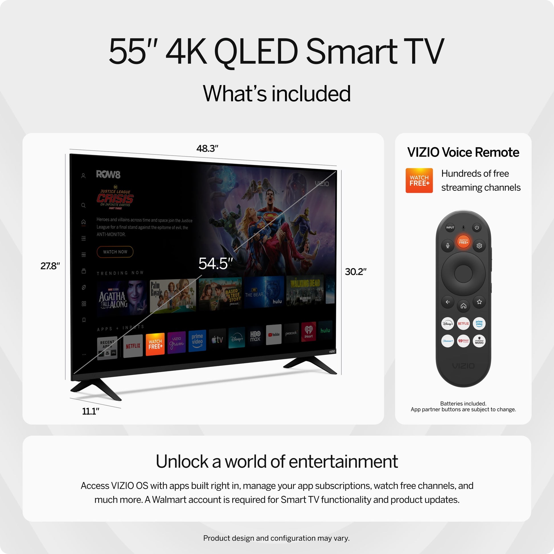 55" Class Quantum 4K QLED HDR Smart TV (VQD55R-10)